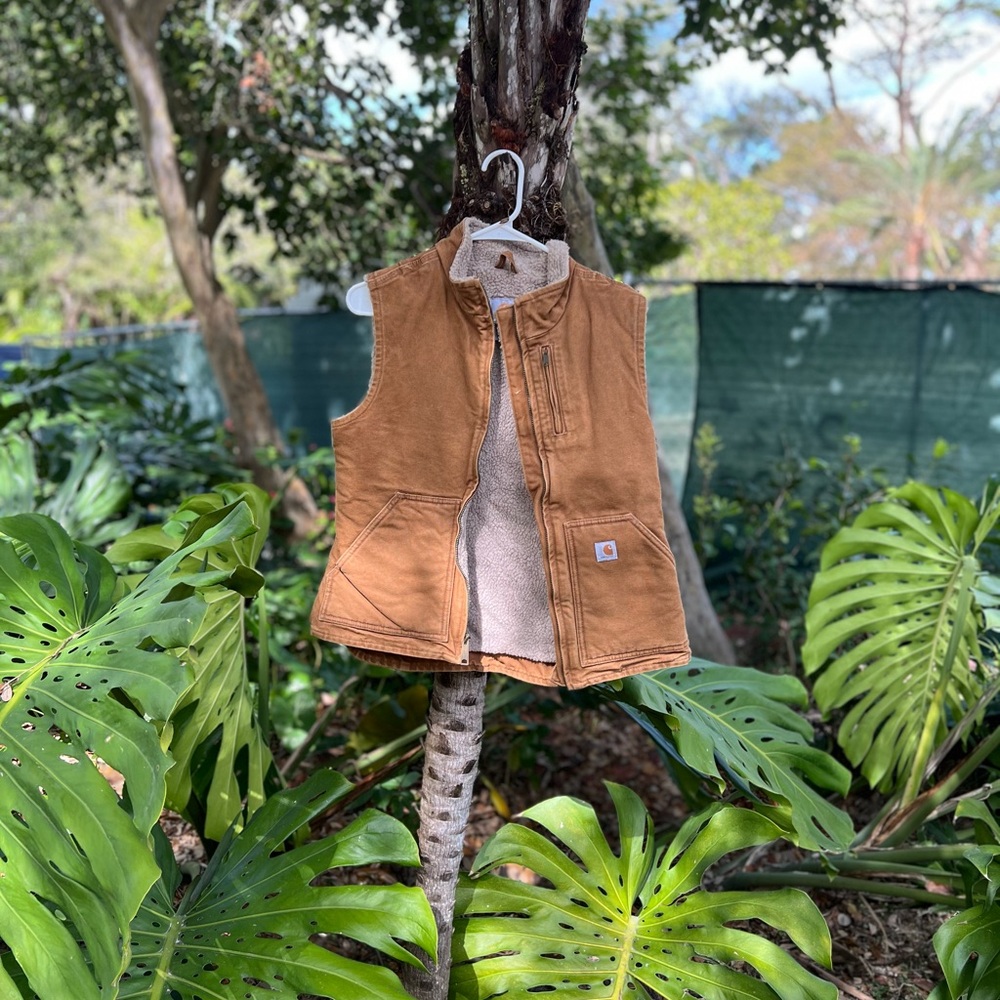 Carhartt Brown Sherpa Lined Vest